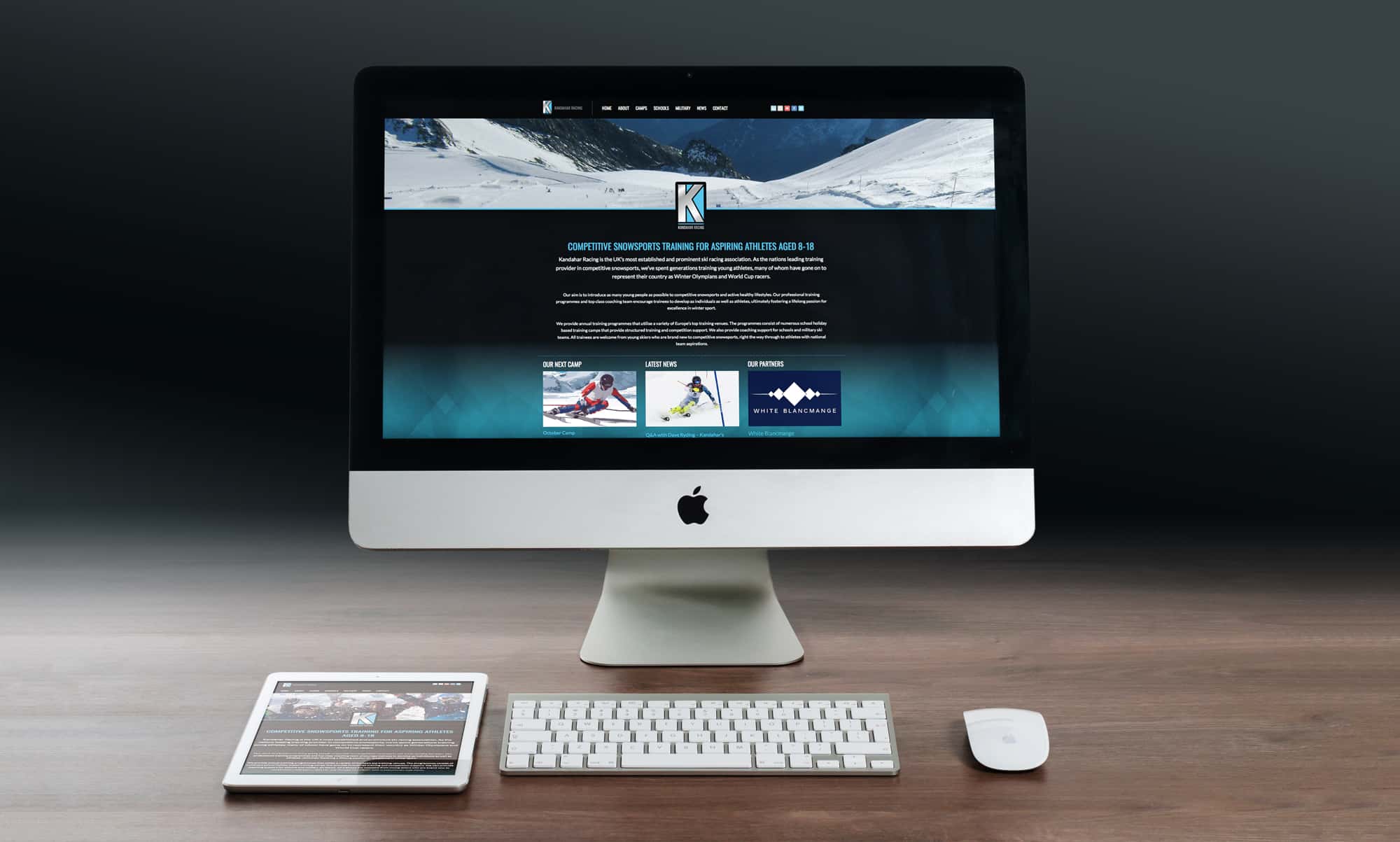 WordPress website displayed on computer screen